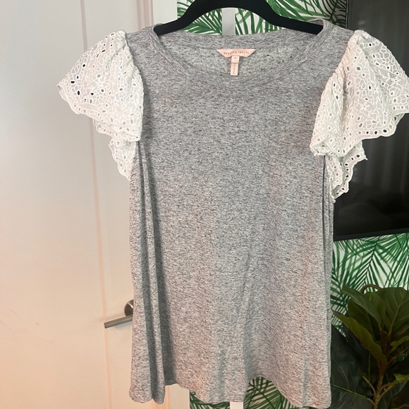 Rebecca Taylor Eyelet Sleeve Tee - Picture 6 of 10